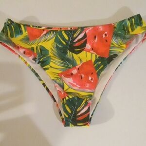 ROMWE Vibrant Red and Green Bikini Swim